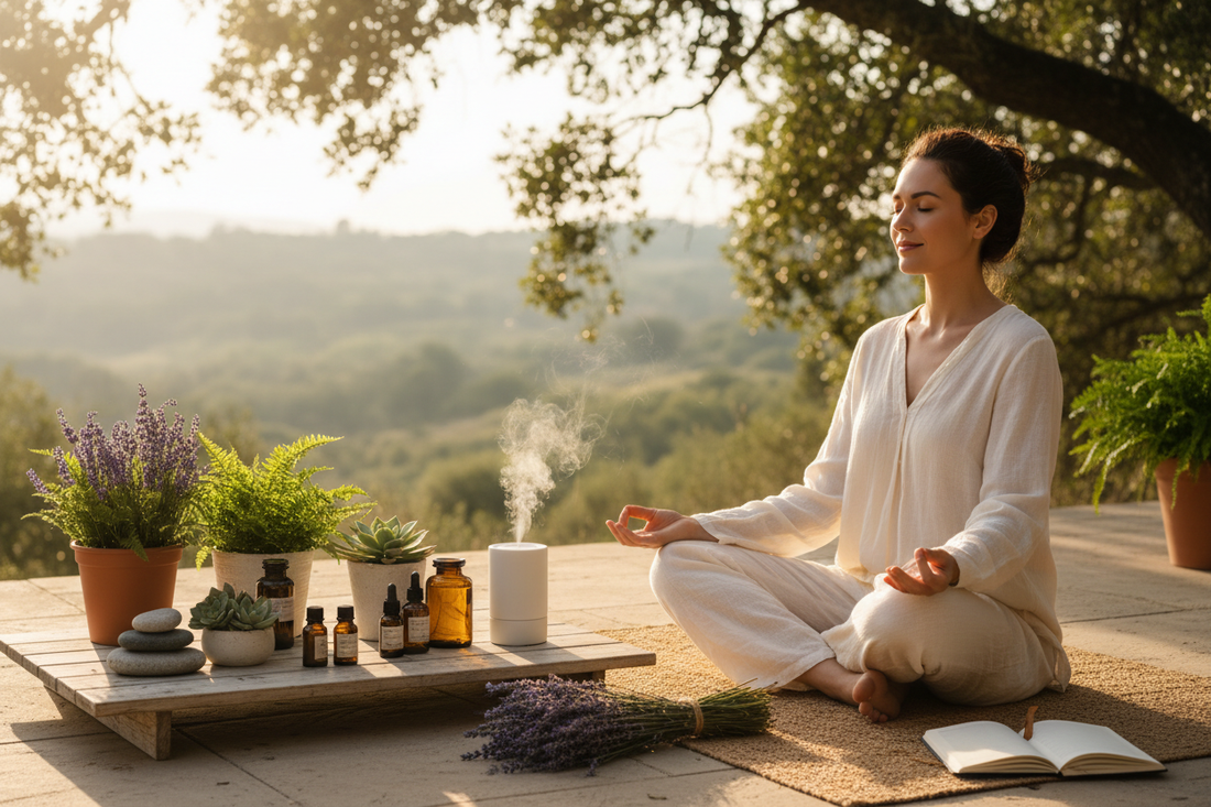 Persona meditando para reducir el estrés y la ansiedad de forma natural