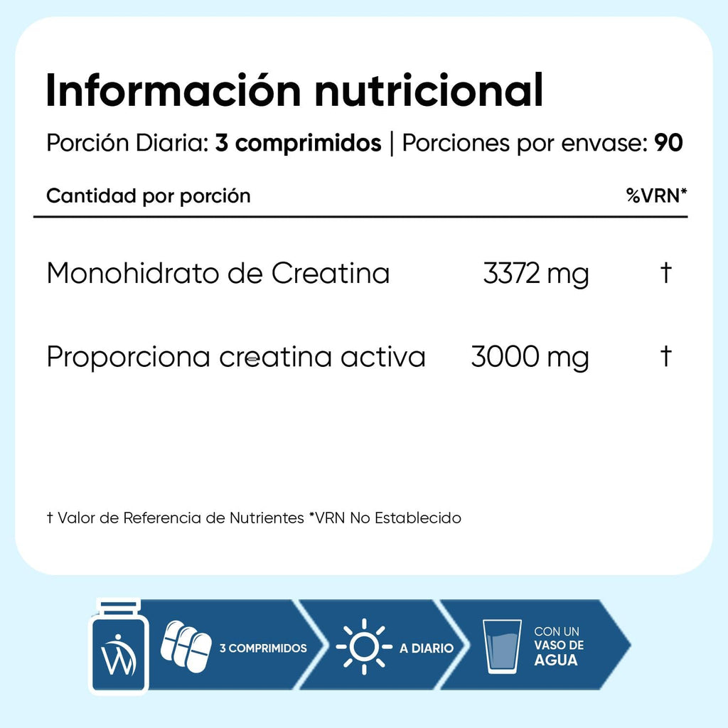 WeightWorld Creatina Monohidratada 3000mg - 270 Comprimidos