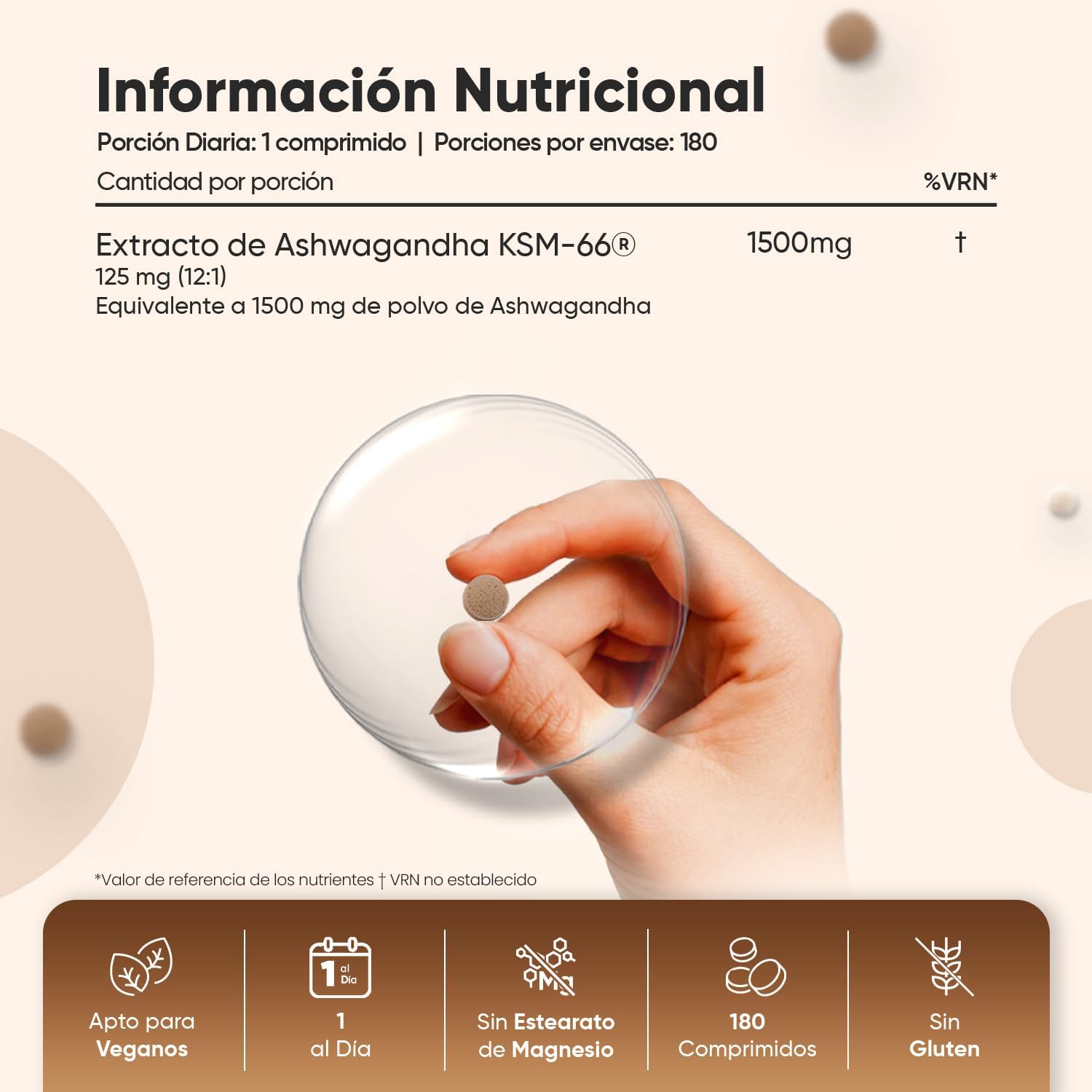WeightWorld Ashwagandha KSM-66 Extracto de Alta Potencia 1500mg - 180 Comprimidos