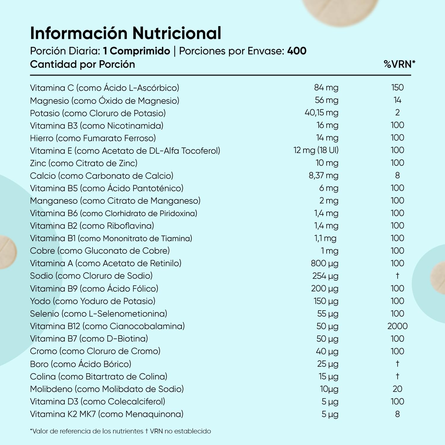 WeightWorld Multivitaminas y Minerales Completo - 27 Ingredientes - 400 Comprimidos