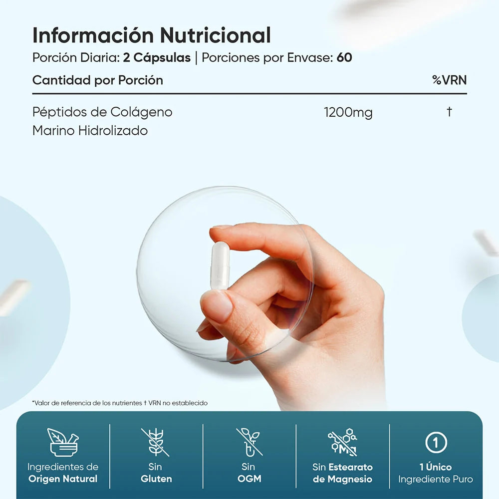 Información Nutricional Colágeno Marino WeightWorld