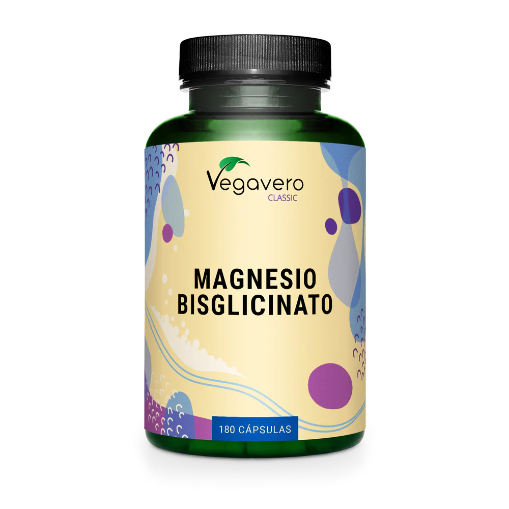 VEGAVERO Magnesio Bisglicinato. 180 Cápsulas.