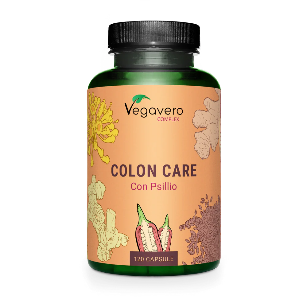VEGAVERO Colon Care Complex con Psilio. 120 Cápsulas.