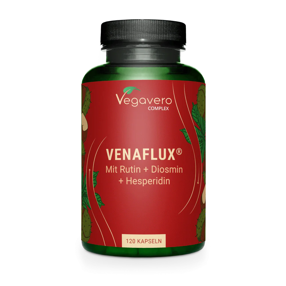 VEGAVERO Venaflux Complex con Rutina + Diosmina. 120 Cápsulas.