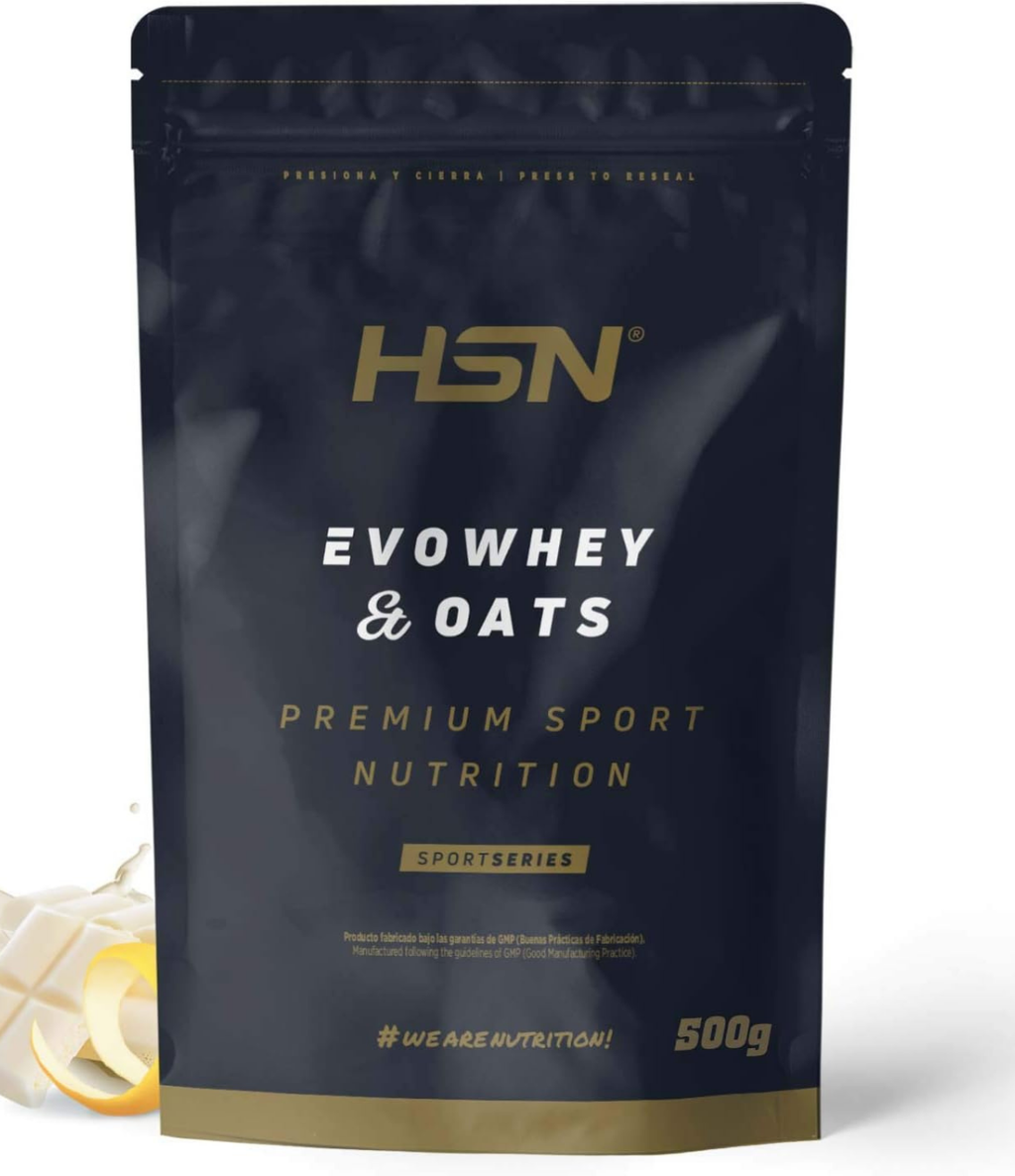 HSN Evowhey & Oats | Proteína Whey con Avena | Sabor Choco Blanco Limón / Vainilla 500g