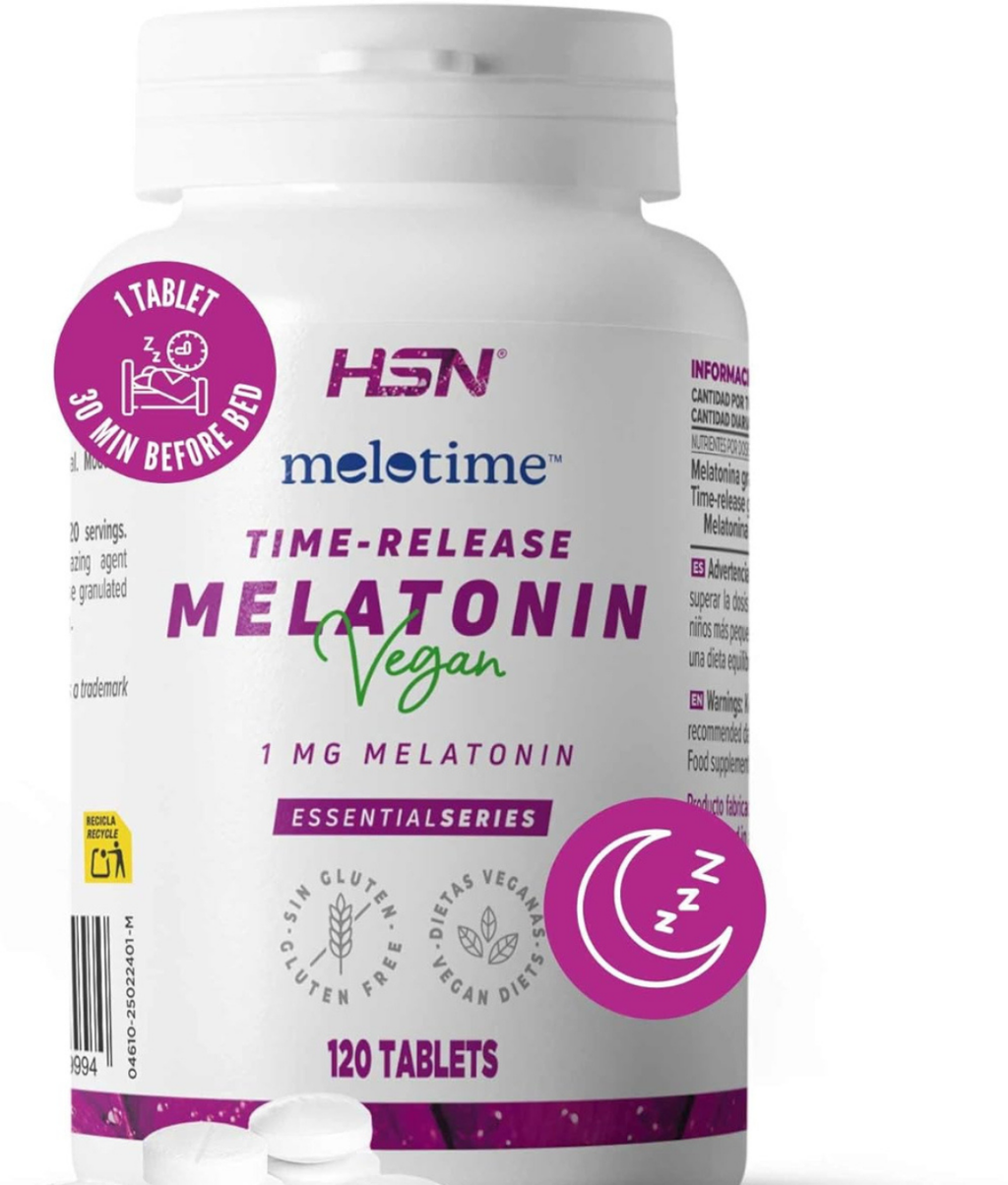 HSN Melatonina 1mg de Liberación Prolongada (8 horas) | 120 Tabletas