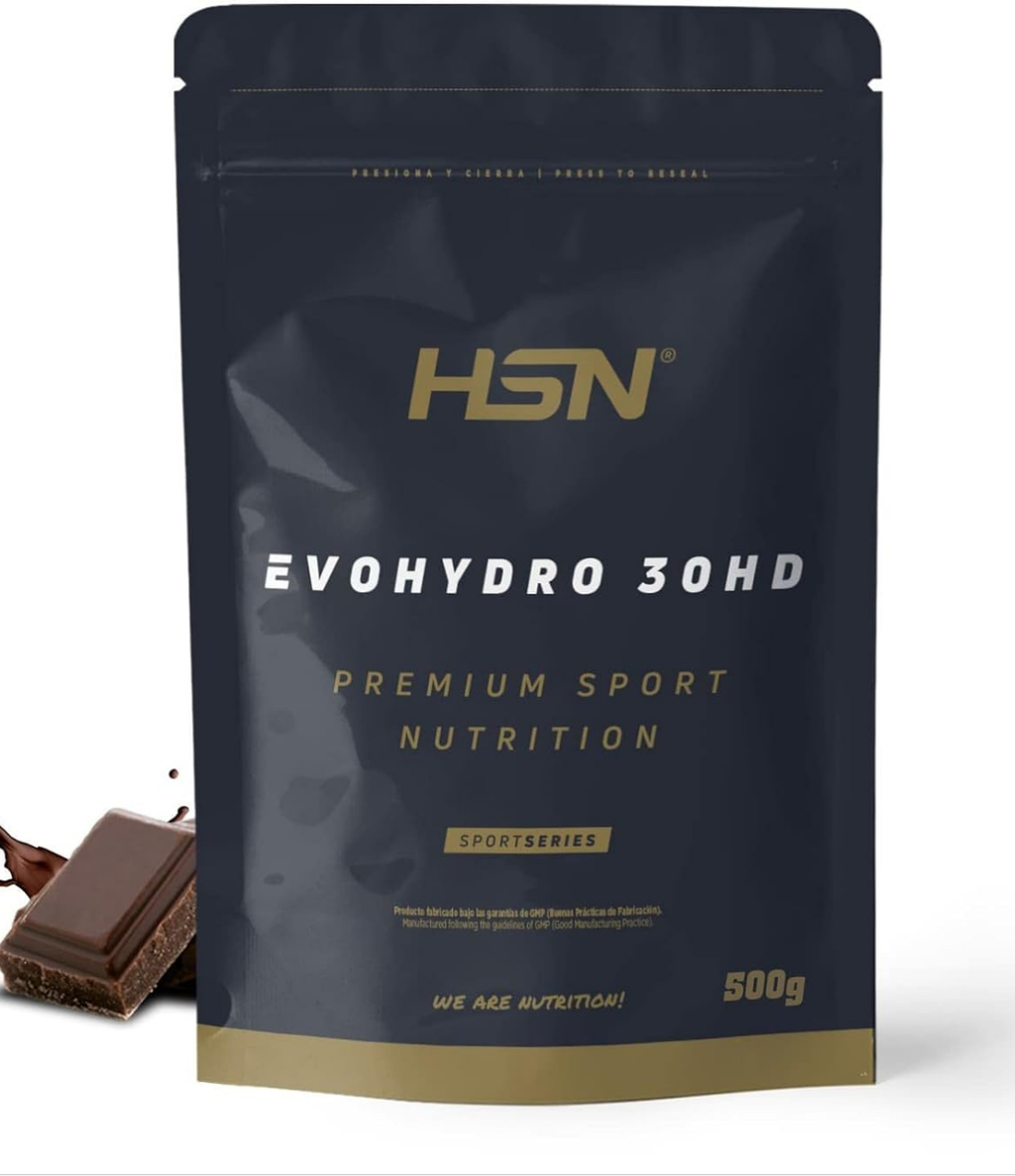 HSN Evohydro 30HD | Proteína Hidrolizada Optipep® | Sabor Chocolate 500g | 33 Tomas