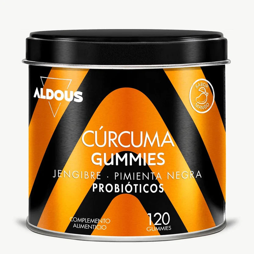 Gominolas de Cúrcuma con Probióticos | Mejora la Digestión y Reduce la Hinchazón – Fórmula Natural Aldous