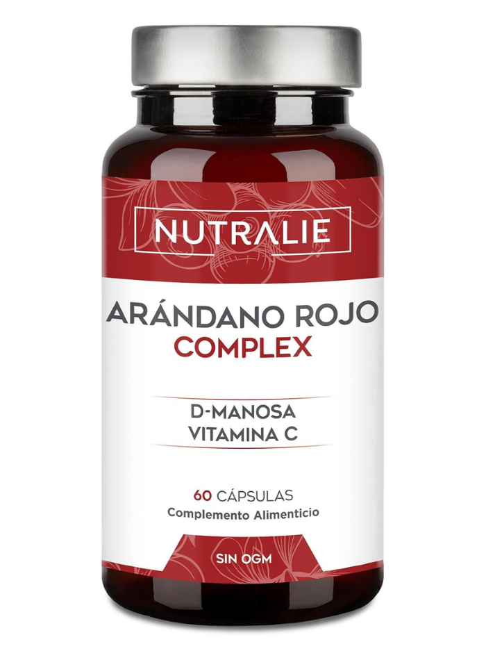 Arándano Rojo + D-Manosa – Infección Urinaria y Cistitis – Salud de la Vejiga – Con Vitamina C – 60 Cápsulas Nutralie