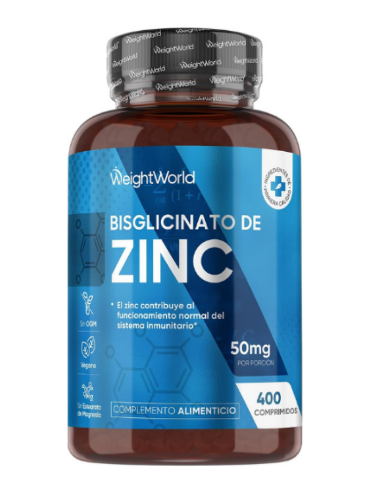WeightWorld Bisglicinato de Zinc 50mg - 400 Comprimidos