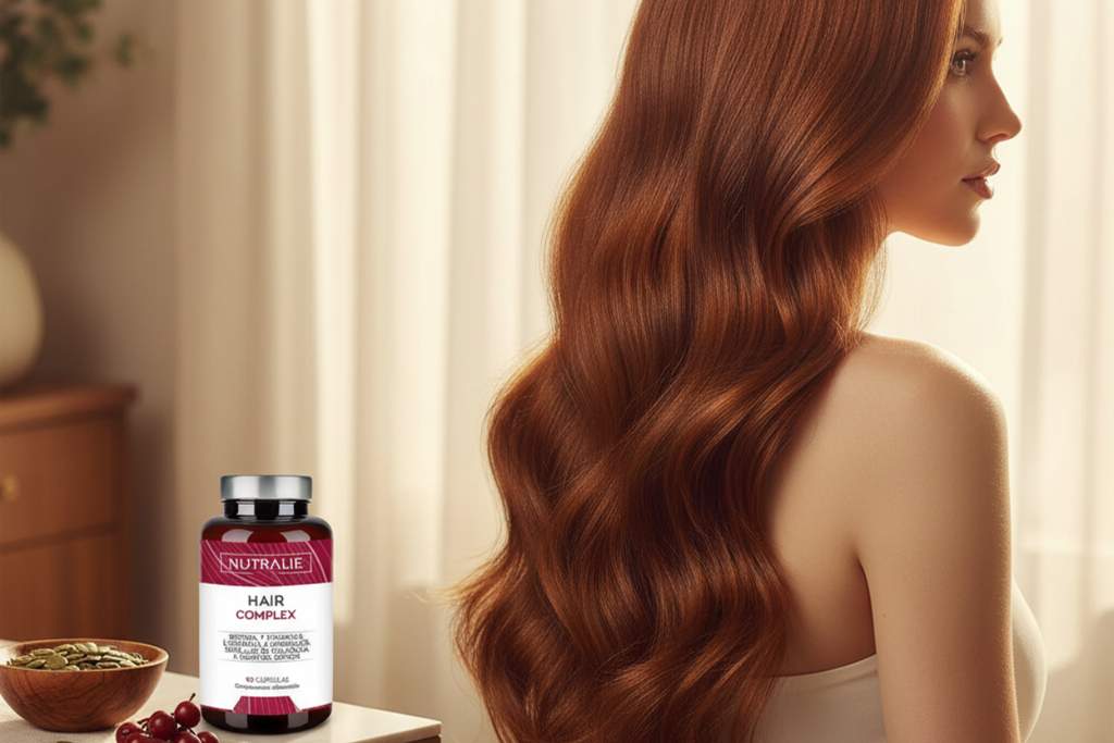 Biotina para el Cabello – Vitaminas Anticaída y Crecimiento Capilar – Cabello Fuerte, Brillo y Volumen – 90 Cápsulas Nutralie