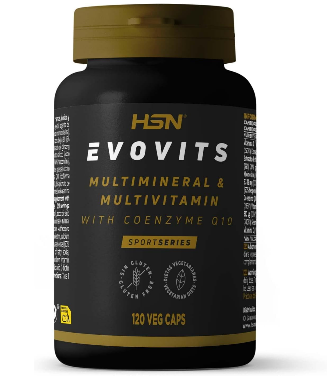 HSN Evovits Multivitamínico + Coenzima Q10 - 120 Cápsulas Veganas