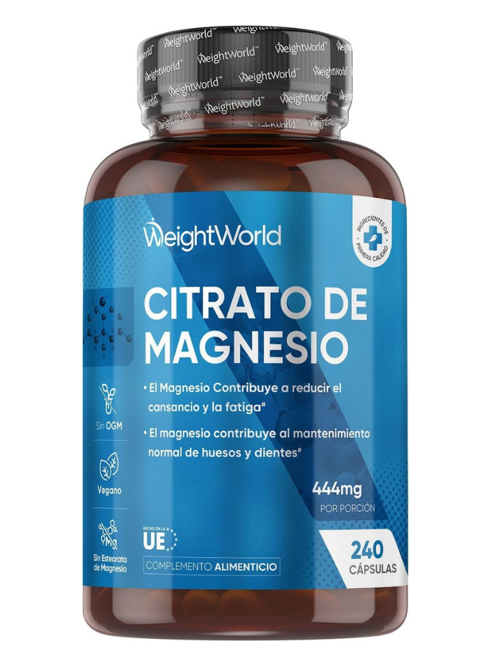 WeightWorld Citrato de Magnesio 444mg - 240 Cápsulas Veganas