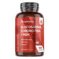 WeightWorld Glucosamina, Condroitina y MSM con Ácido Hialurónico, Vitamina C y Cúrcuma - 180 Cápsulas