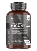 WeightWorld Maca Negra Complex 5550mg con Ginseng, L-Arginina y Zinc - 180 Cápsulas