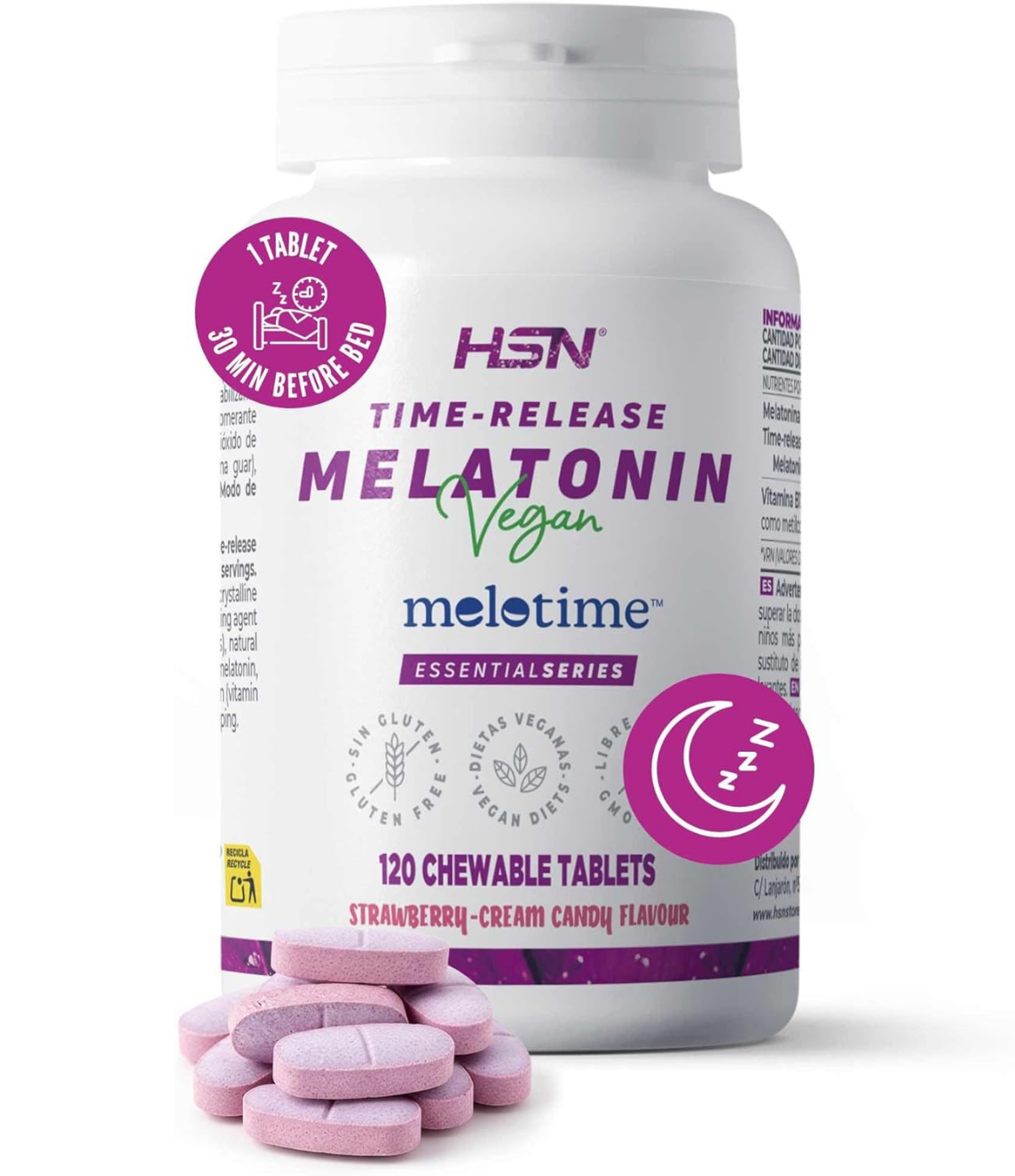 Chewable Sequential Release Melatonin Melotime™ 1.9mg - 120 Tablets
