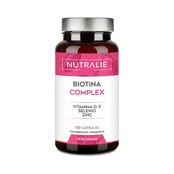 Biotina Cabello y Uñas – Anticaída y Crecimiento – Piel, Uñas Fuertes – Con Zinc, Selenio y Vitaminas – 120 Cápsulas Nutralie