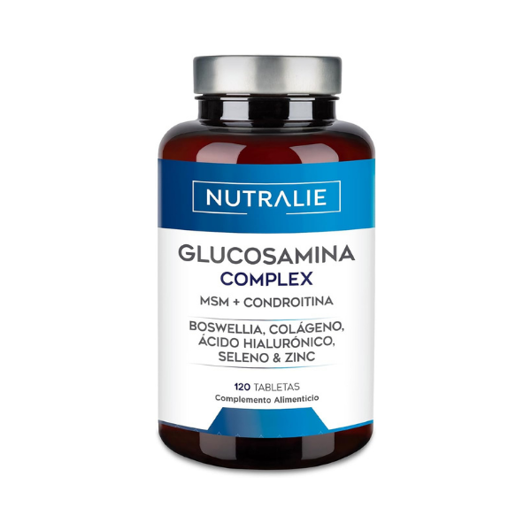 Glucosamina con Condroitina y MSM – Dolor Articular y Cartílago – Colágeno + Ácido Hialurónico – Flexibilidad y Movilidad – 120 Tabletas Nutralie