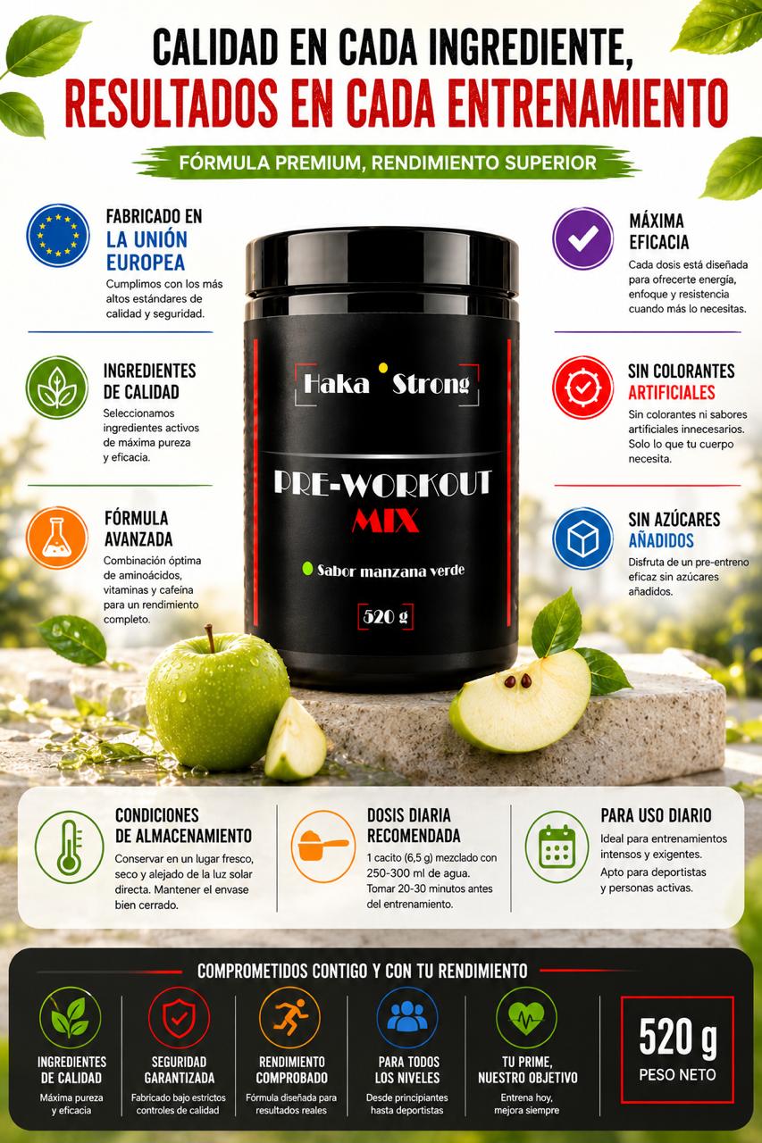 Pre-Workout Mix 520 g Haka Strong - Pre Entreno