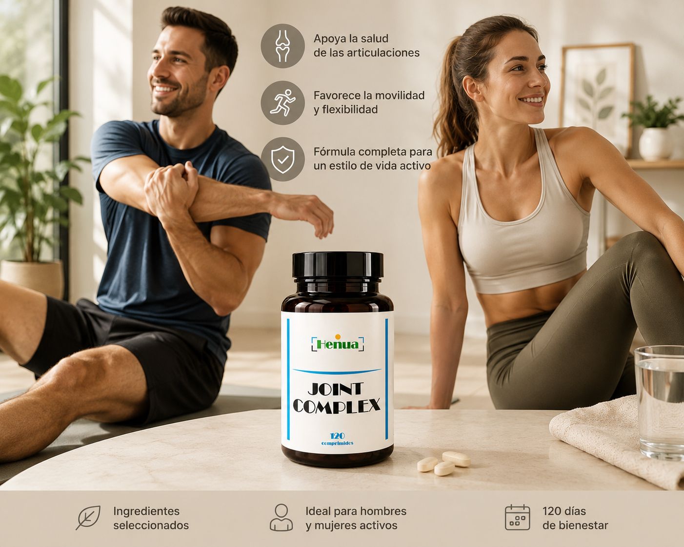 Pack Articulaciones y Movilidad Henua - Joint Complex 120 Comprimidos + Omega 3 1000 mg 120 Soft-Gels