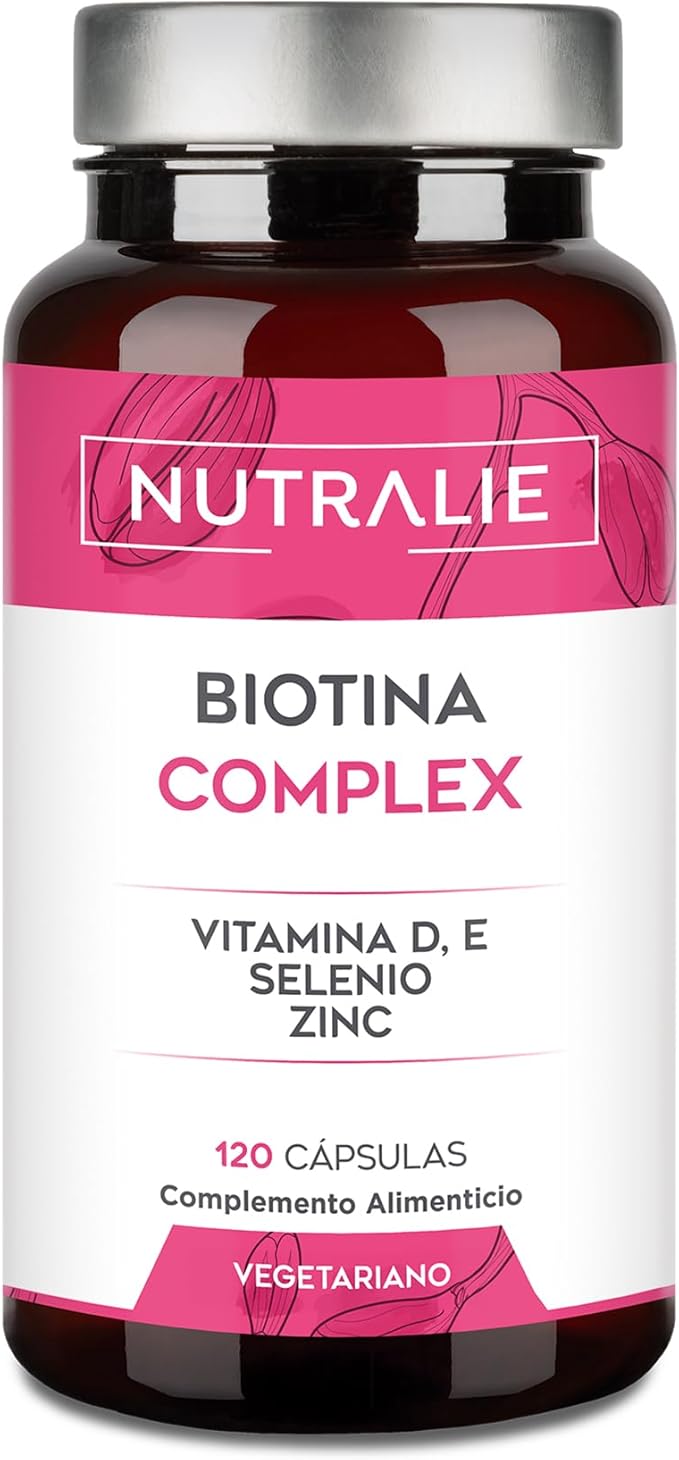 Nutralie Biotin Complex with Vitamin D, E, Selenium and Zinc - 120 Vegetarian Capsules
