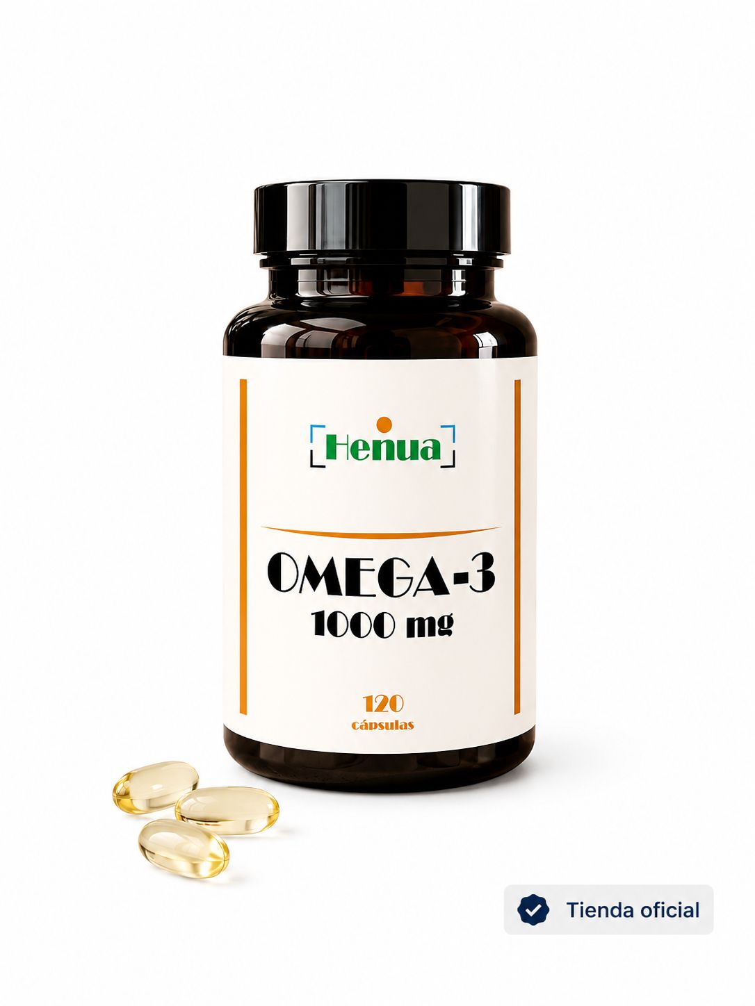 Omega 3 1000 mg Henua | 120 Cápsulas | Fuente de EPA y DHA