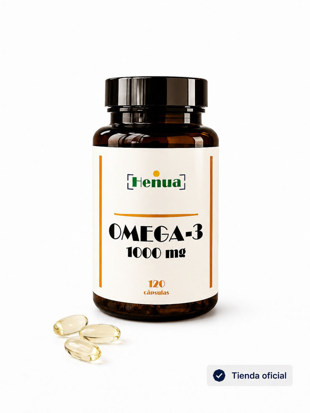 Omega 3 1000 mg Henua | 120 Cápsulas | Fuente de EPA y DHA