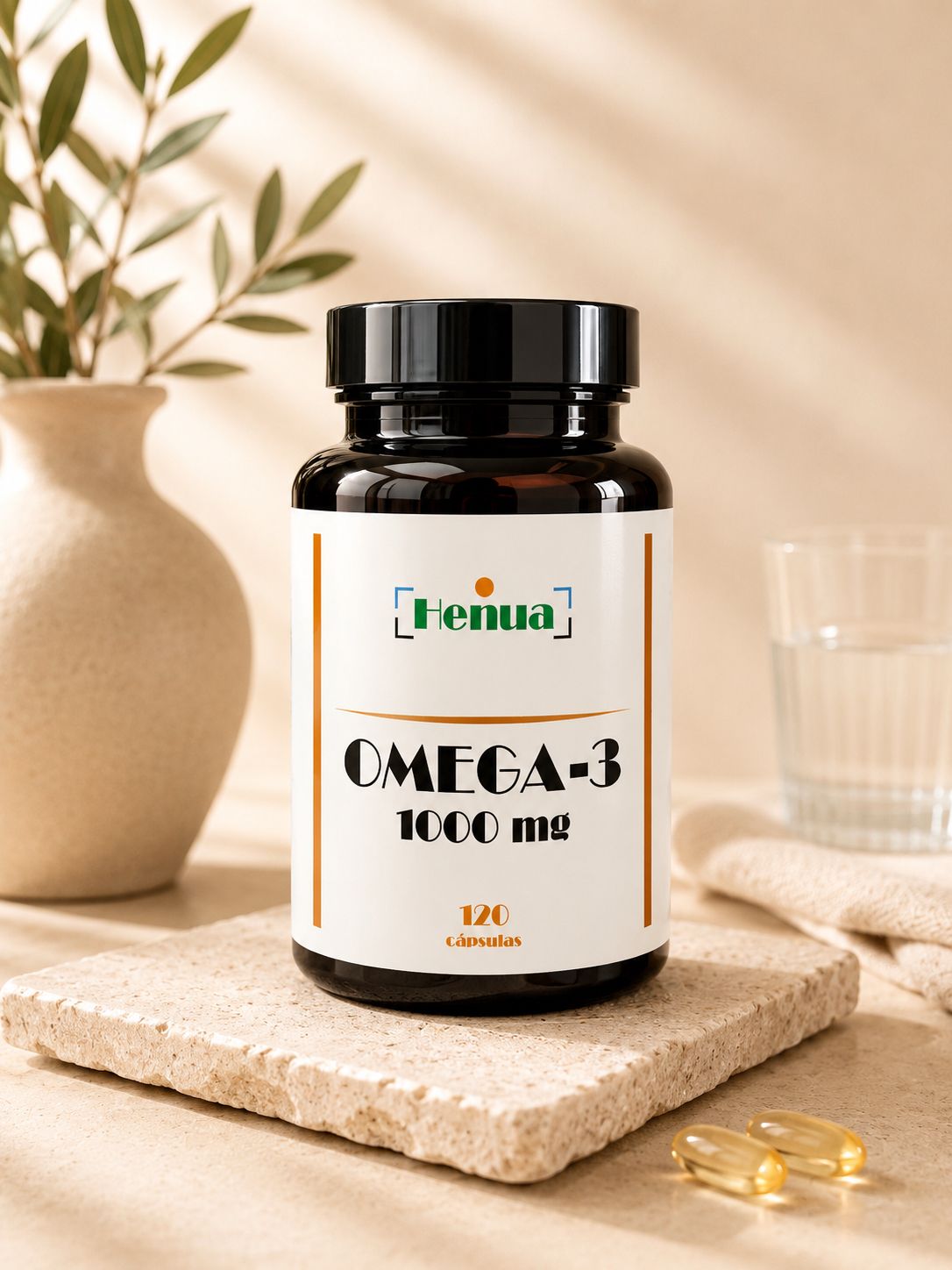 Omega 3 1000 mg Henua | 120 Cápsulas | Fuente de EPA y DHA