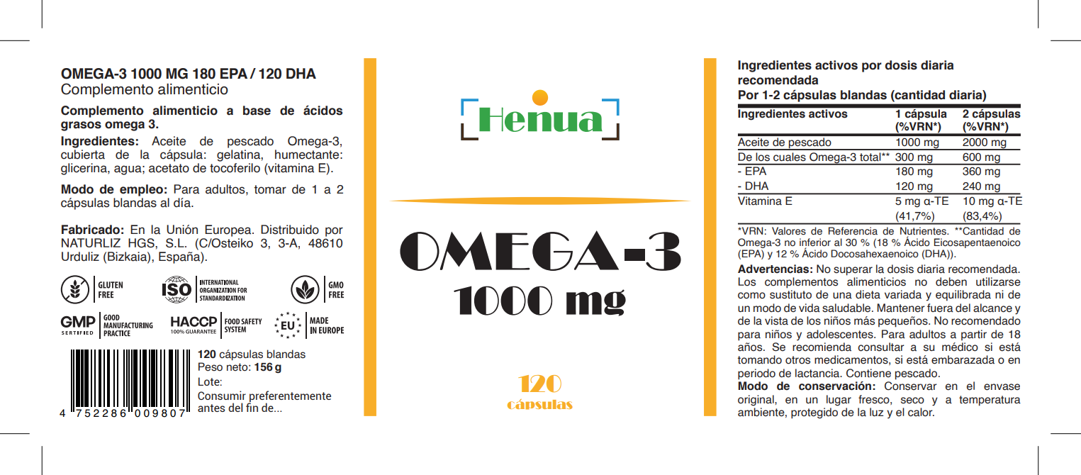 Pack Bienestar Diario Henua - Magnesio Citrato + B6 120 Comprimidos + Omega 3 1000 mg 120 Soft-Gels + Vitamina D3 + K2 120 Comprimidos