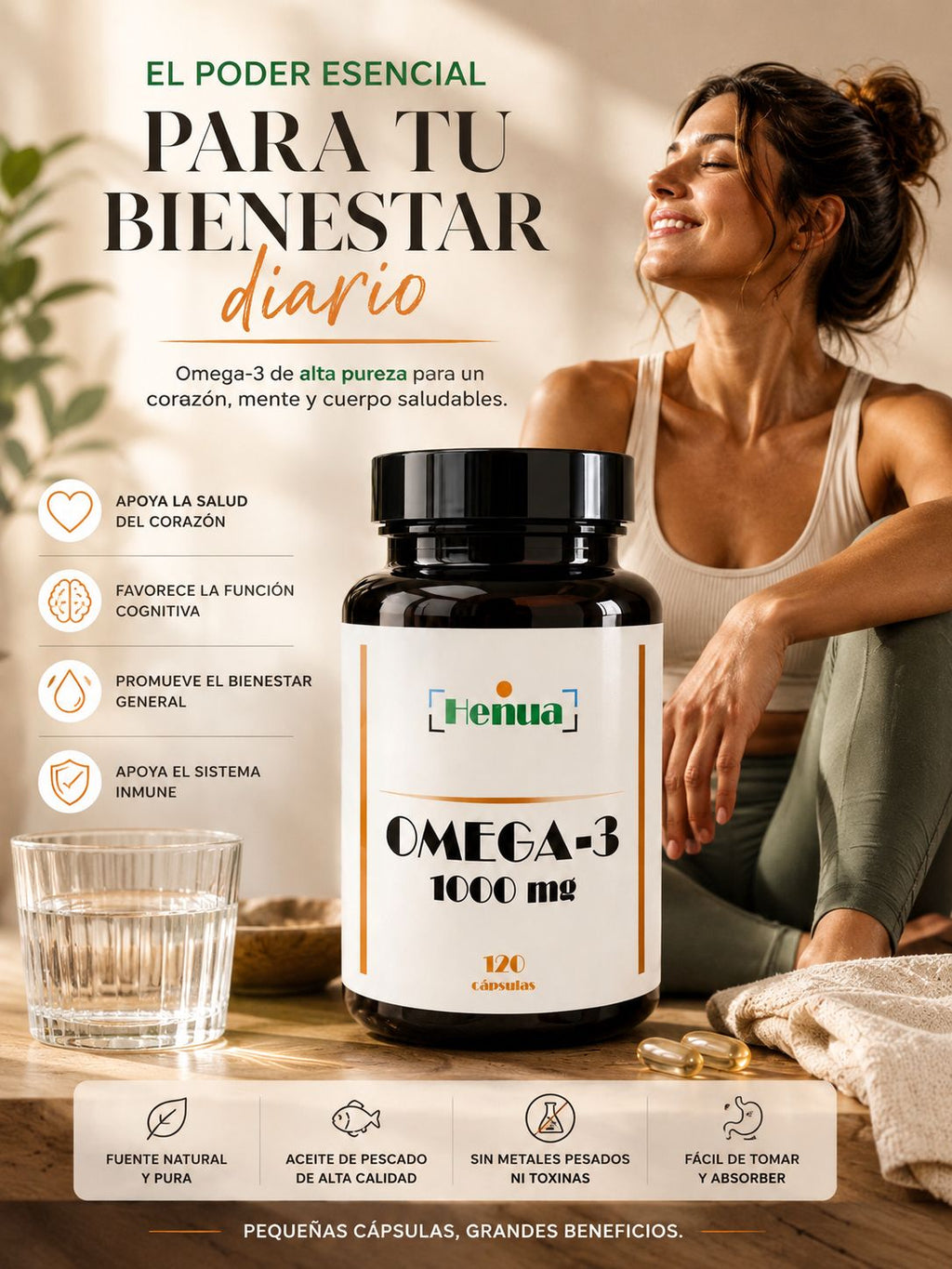 Pack Articulaciones y Movilidad Henua - Joint Complex 120 Comprimidos + Omega 3 1000 mg 120 Soft-Gels