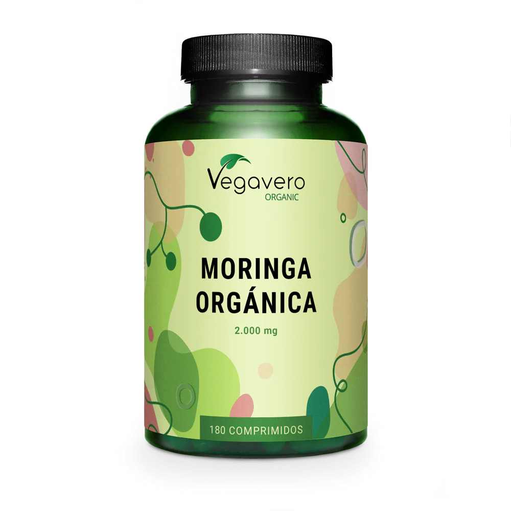 VEGAVERO Moringa Orgánica Oleifera. 180 Comprimidos.