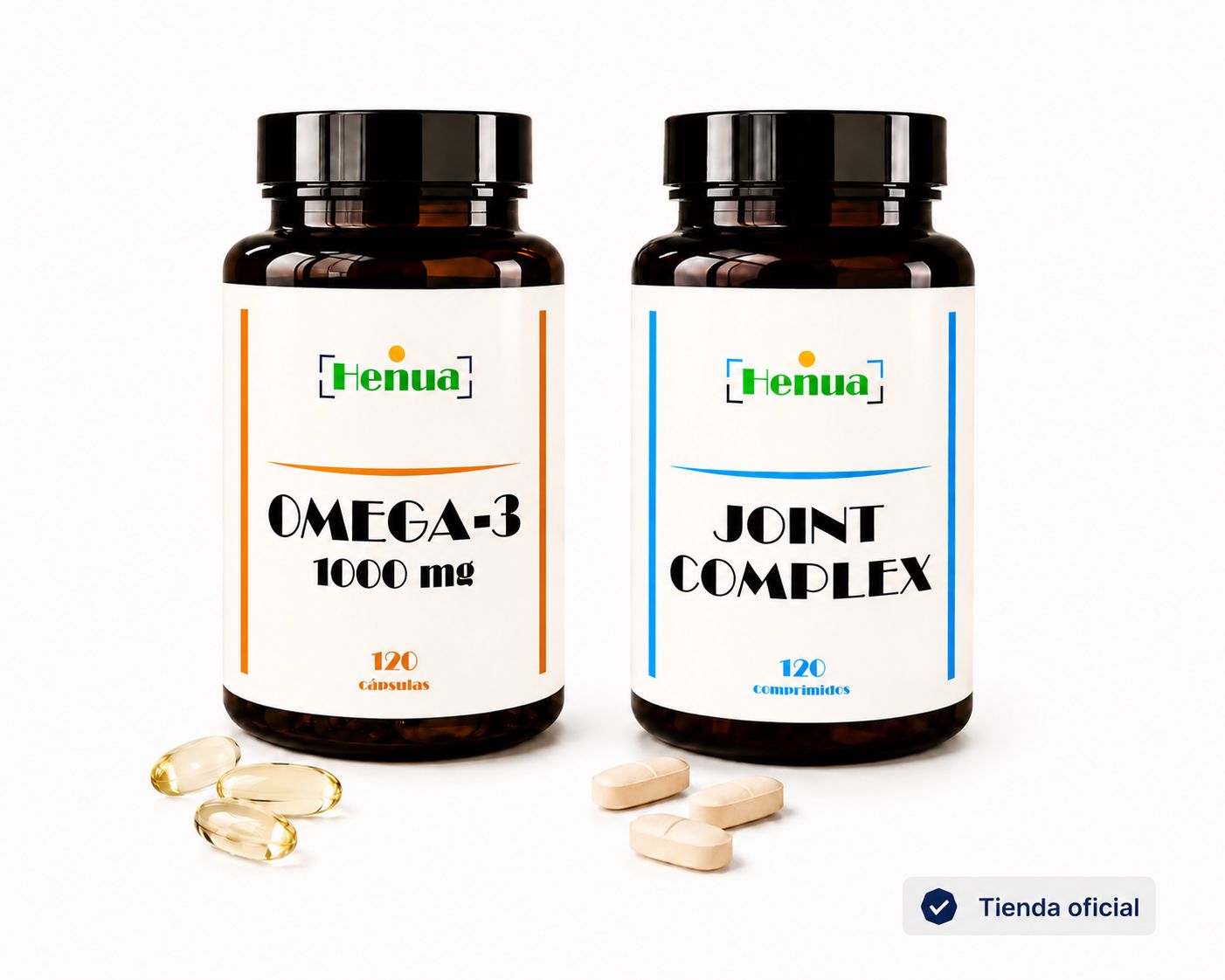 Pack Articulaciones y Movilidad Henua - Joint Complex 120 Comprimidos + Omega 3 1000 mg 120 Soft-Gels