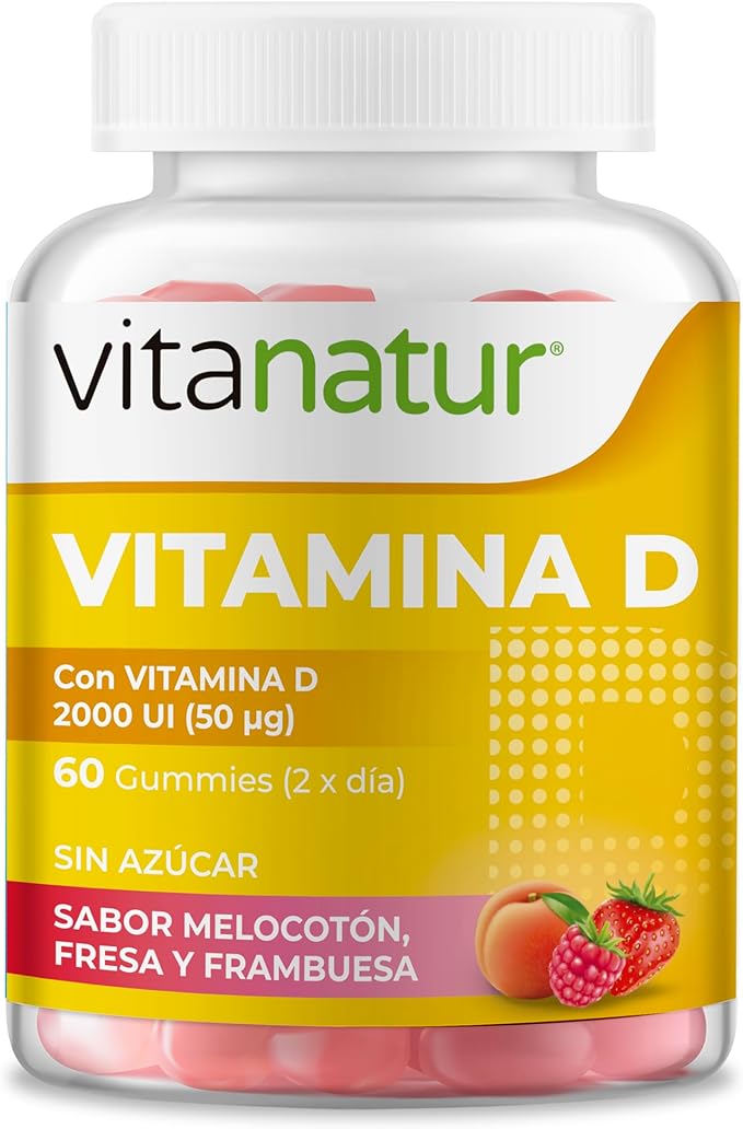 Vitanatur Vitamin D Gummies 2000 IU (50 µg) - 60 Sugar Free Gummies