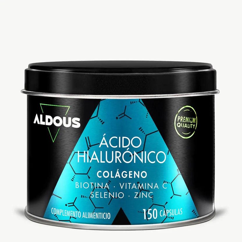 Ácido Hialurónico con Colágeno, Biotina, Vitaminas y Minerales – Piel, Cabello, Uñas y Articulaciones – Antiedad y Hidratación Aldous