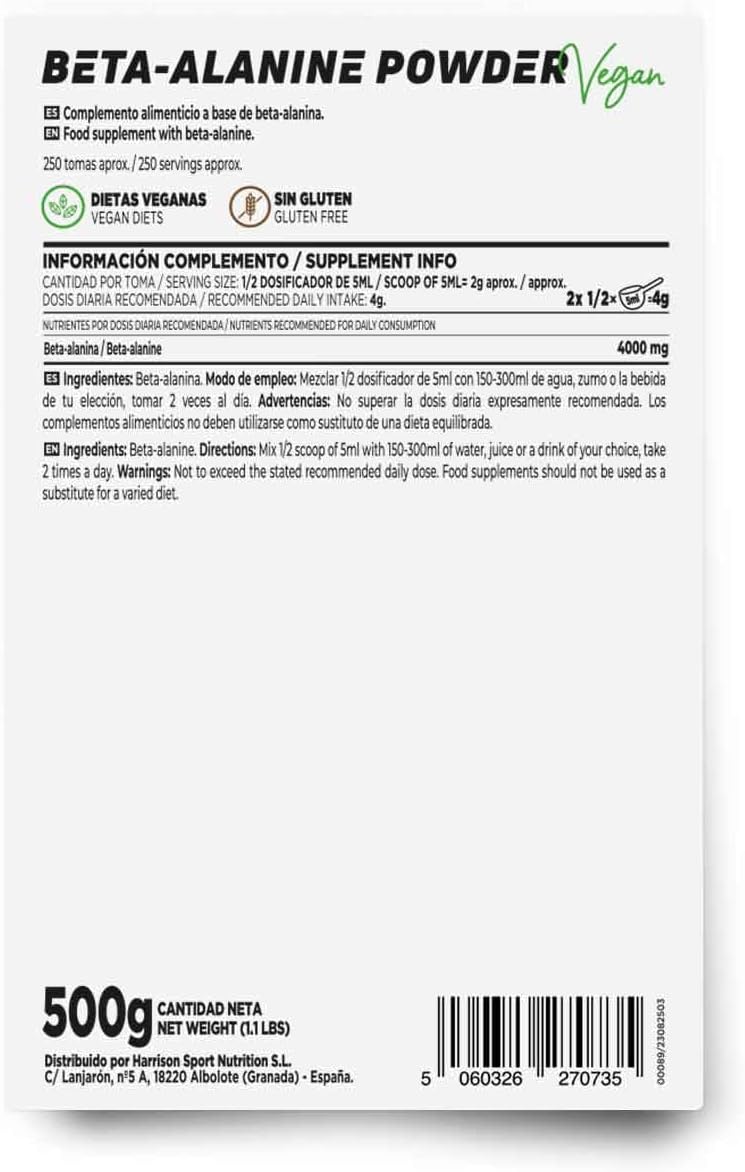 HSN Beta-Alanina en Polvo 500g
