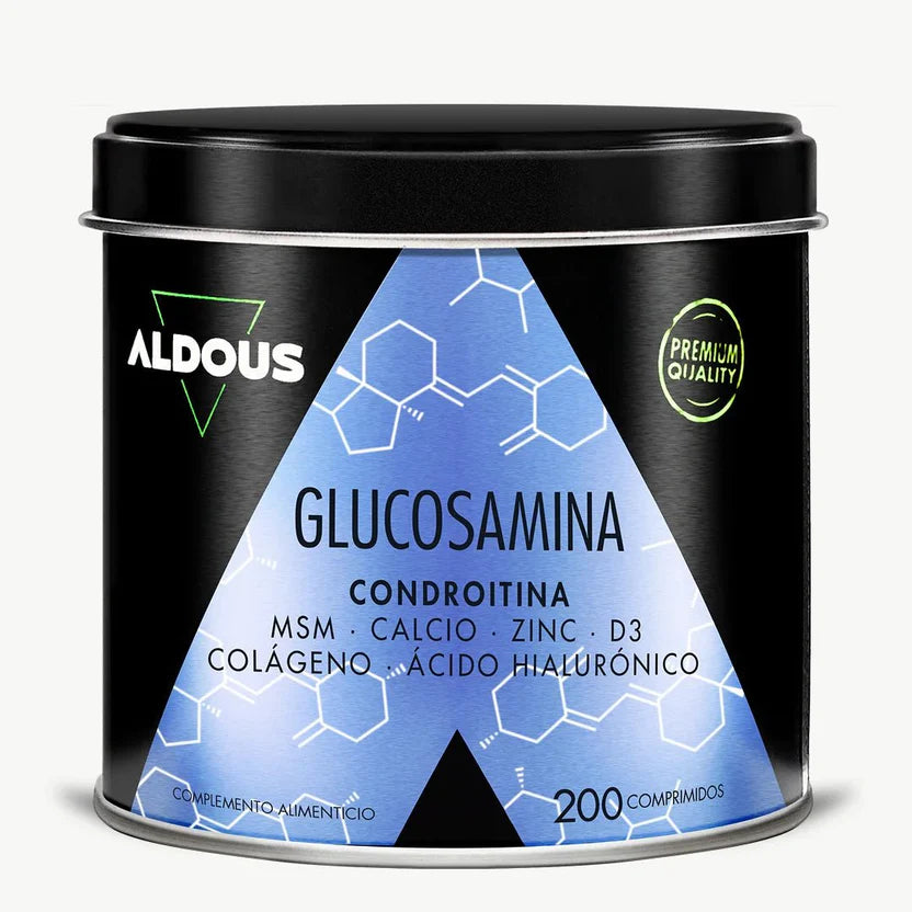 Glucosamina con Condroitina y MSM - Articulaciones, Cartílago y Movilidad - 200 Comprimidos Aldous