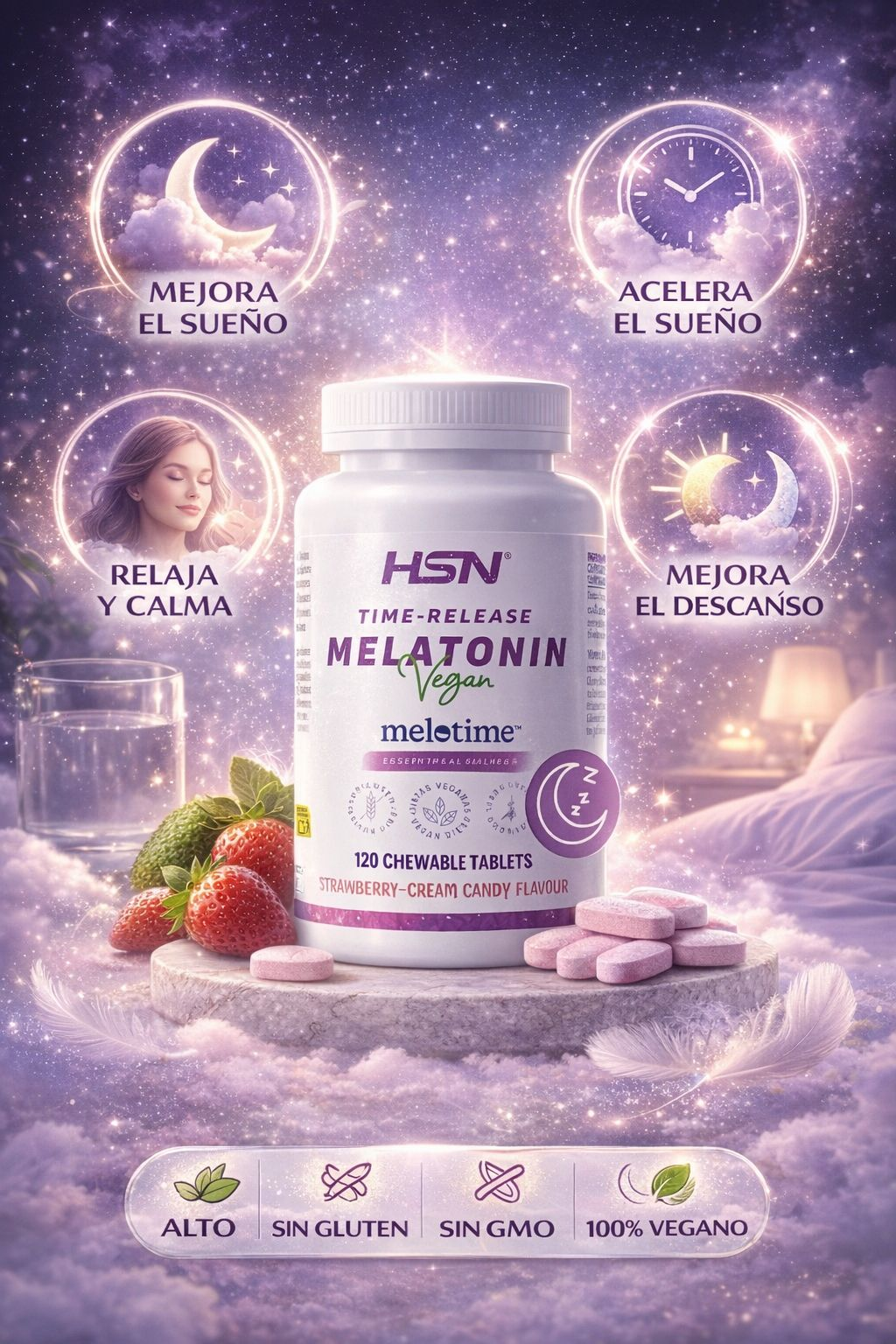 Chewable Sequential Release Melatonin Melotime™ 1.9mg - 120 Tablets