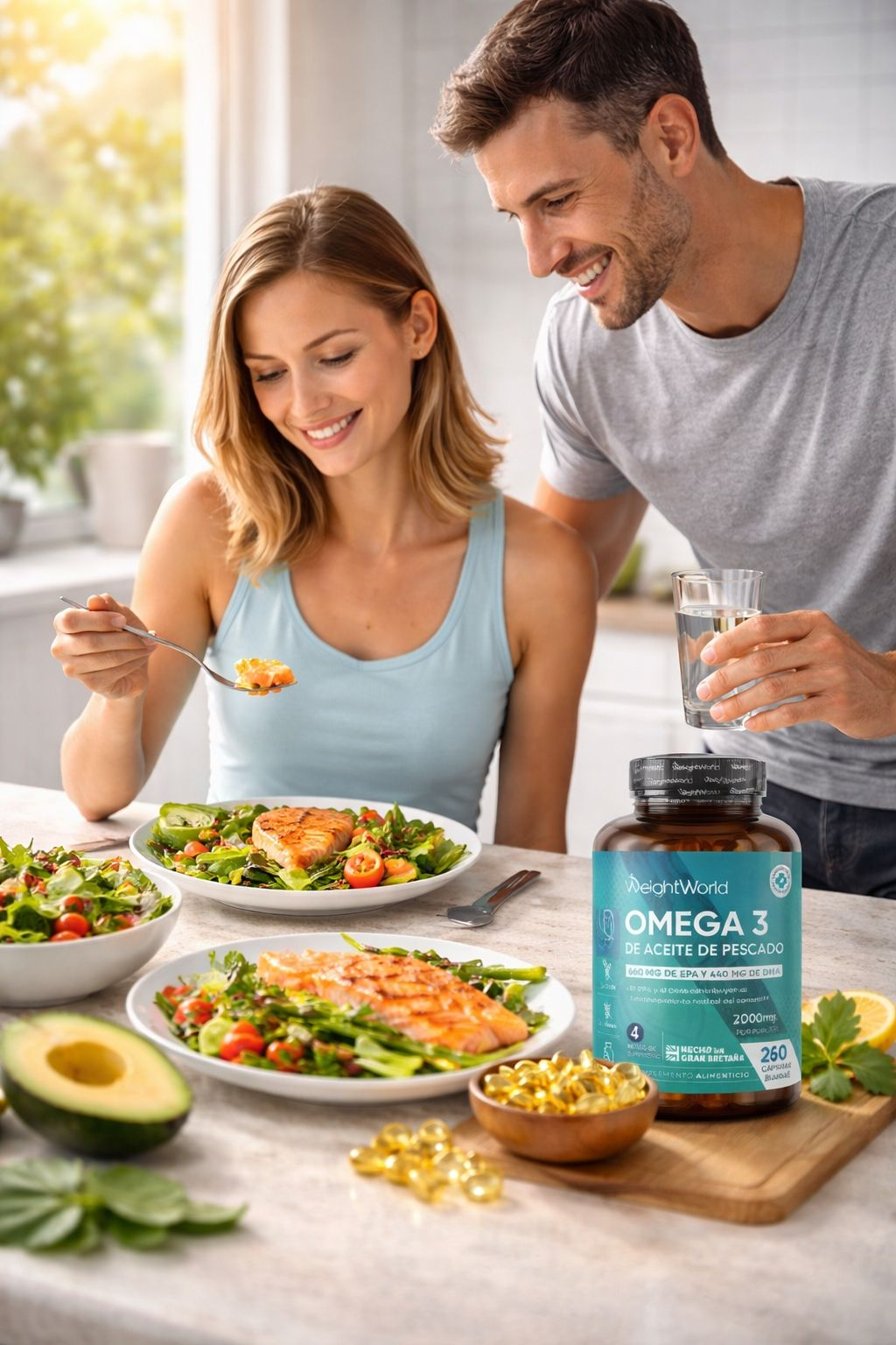 WeightWorld Omega 3 de Aceite de Pescado 2000mg - 660mg EPA 440mg DHA - 240 Cápsulas