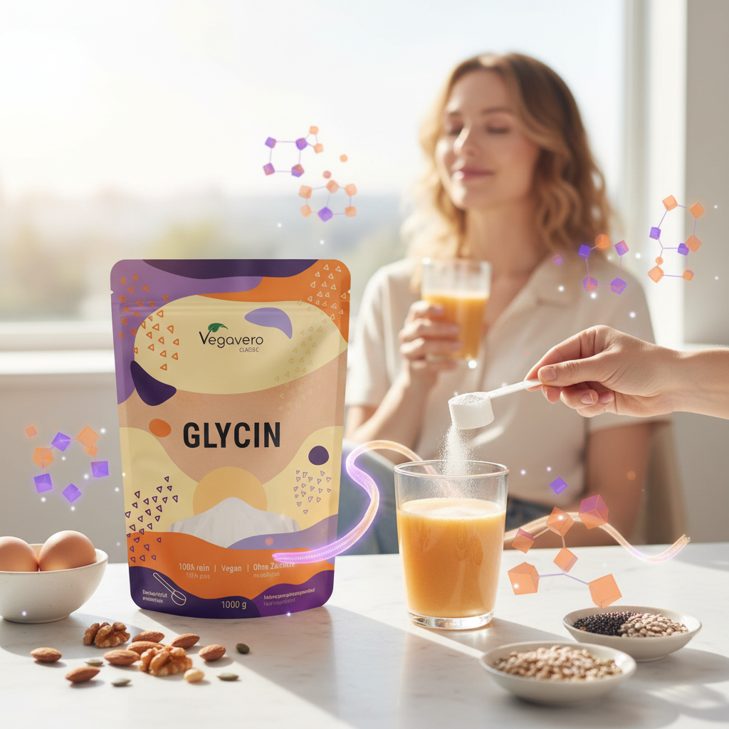 Glicina en Polvo - Imagen de estilo de vida con nutrición y bienestar