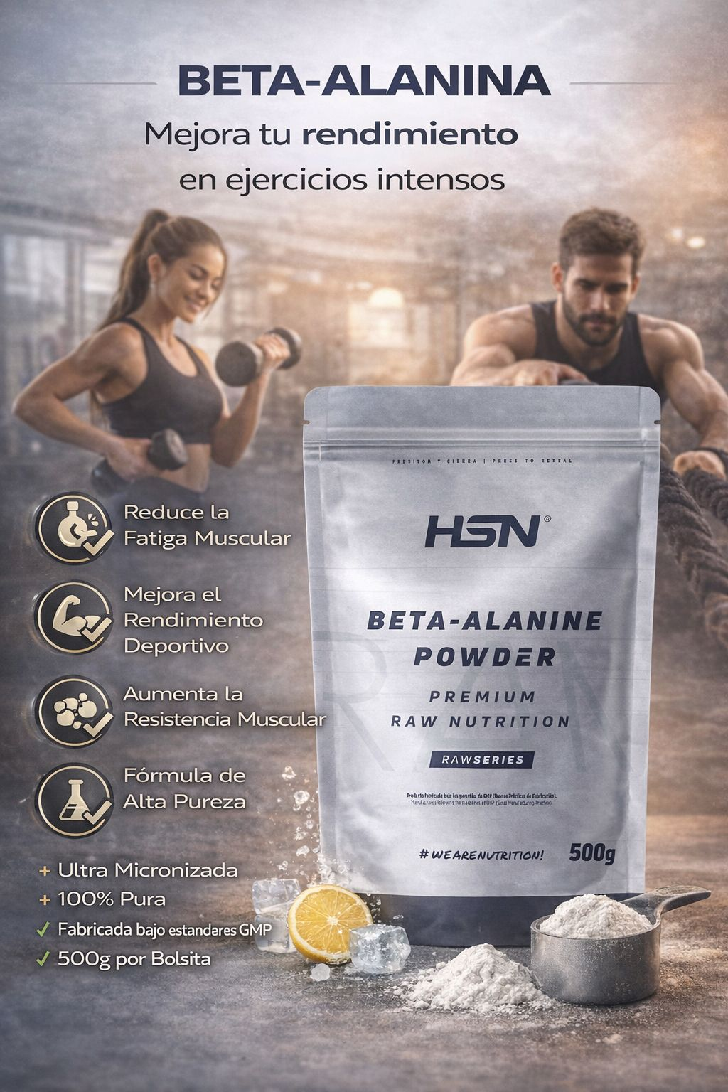 HSN Beta-Alanina en Polvo 500g