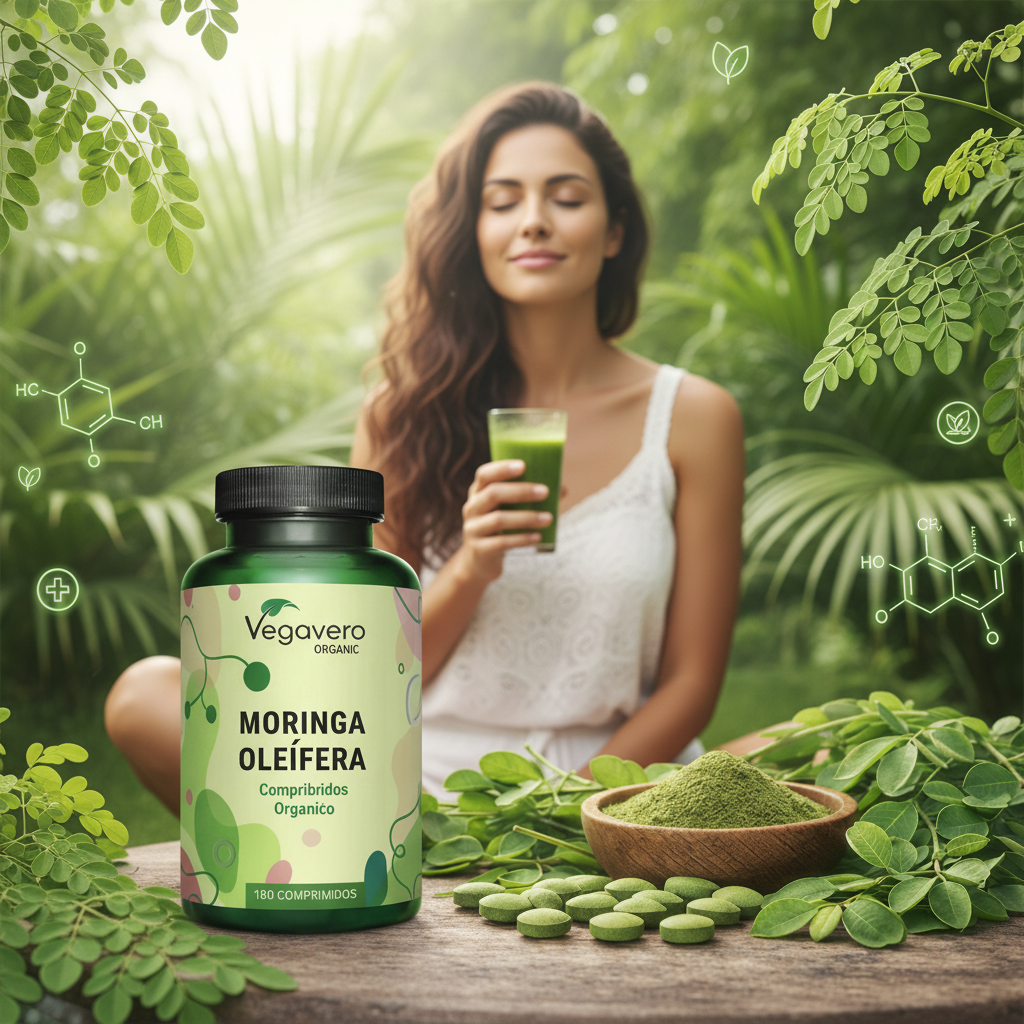 Moringa Orgánica - Imagen de estilo de vida con nutrición natural y vitalidad
