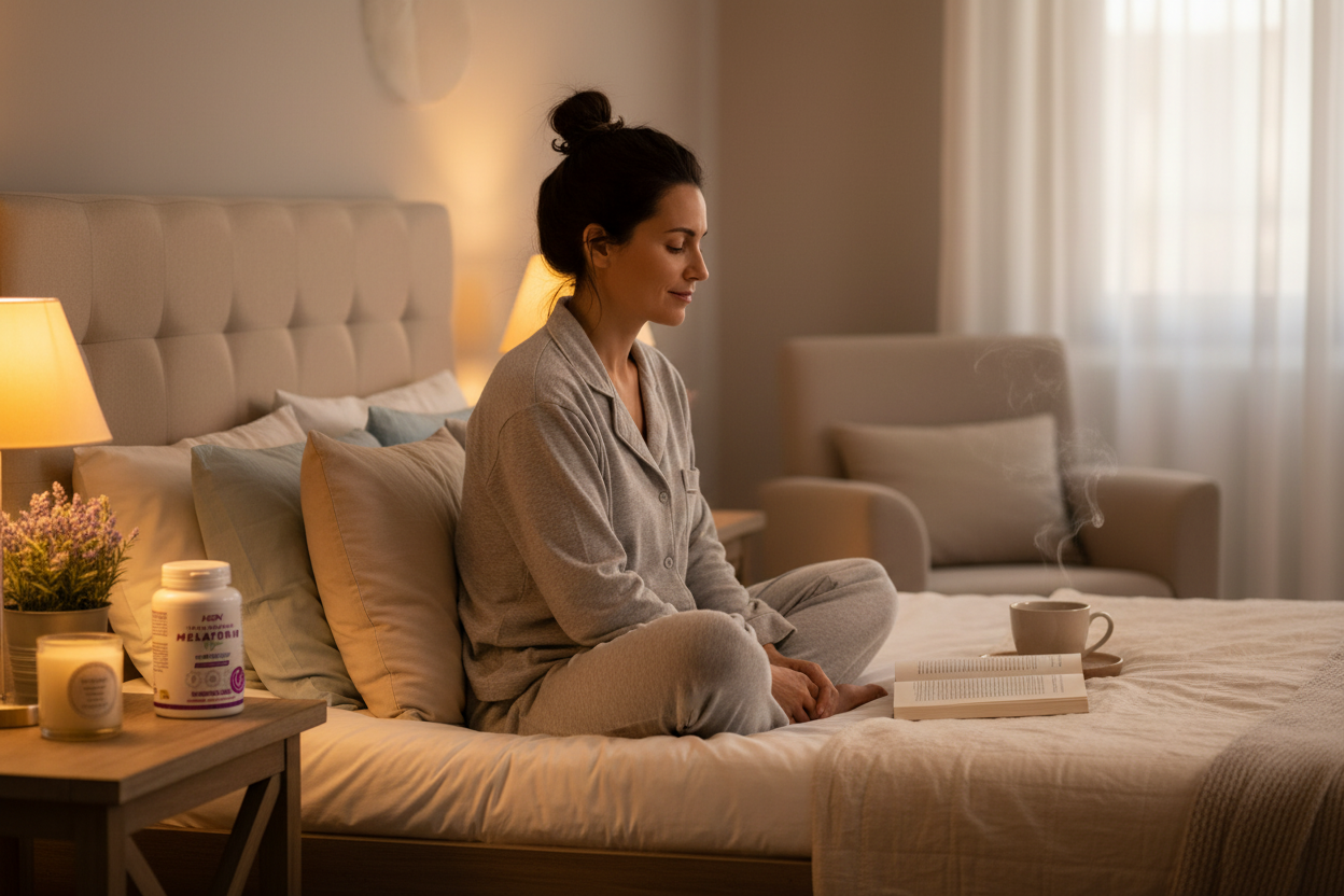 Rutina nocturna relajante con Melatonina Melotime HSN