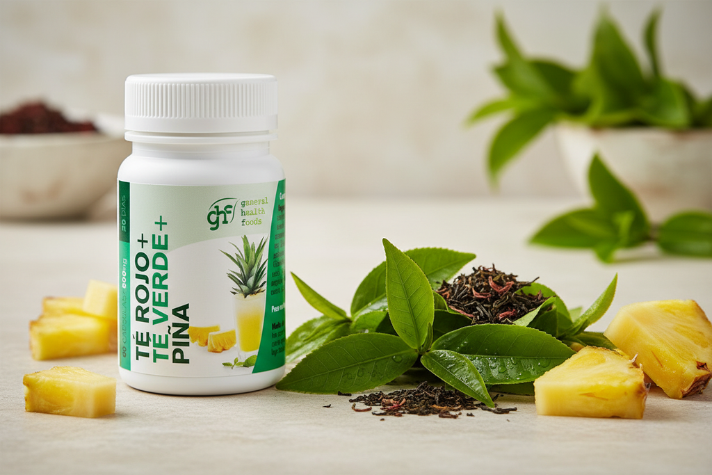 Té Rojo Té Verde Piña con ingredientes naturales
