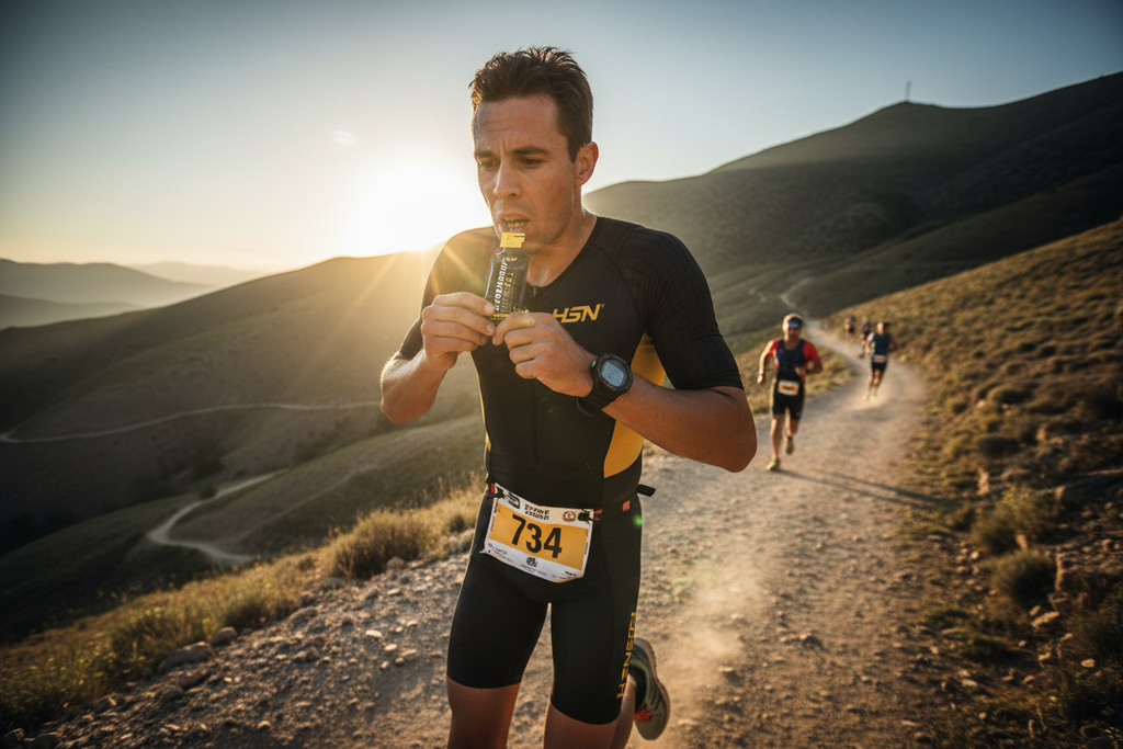 Atleta de resistencia usando Evoenergy Gel HSN