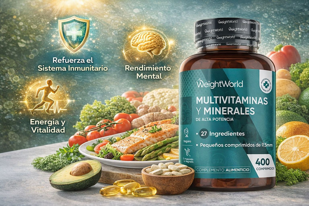 WeightWorld Multivitaminas y Minerales Completo - 27 Ingredientes - 400 Comprimidos