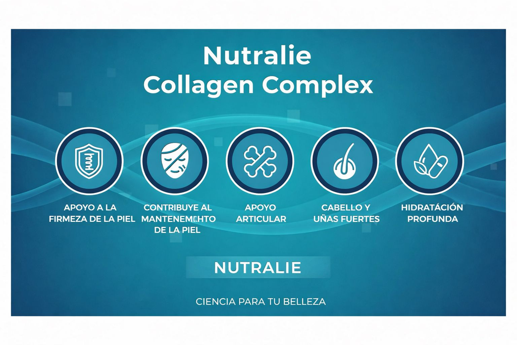 Colágeno Hidrolizado – Antiedad, Arrugas y Piel – Cabello y Uñas – Con Ácido Hialurónico, Q10 y Vitaminas – 60 Cápsulas Nutralie