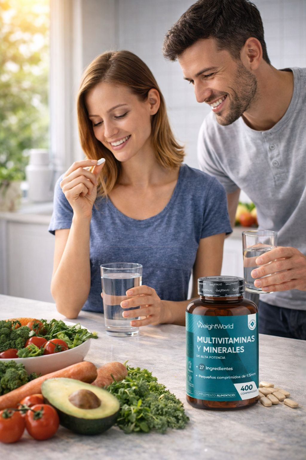 WeightWorld Multivitaminas y Minerales Completo - 27 Ingredientes - 400 Comprimidos