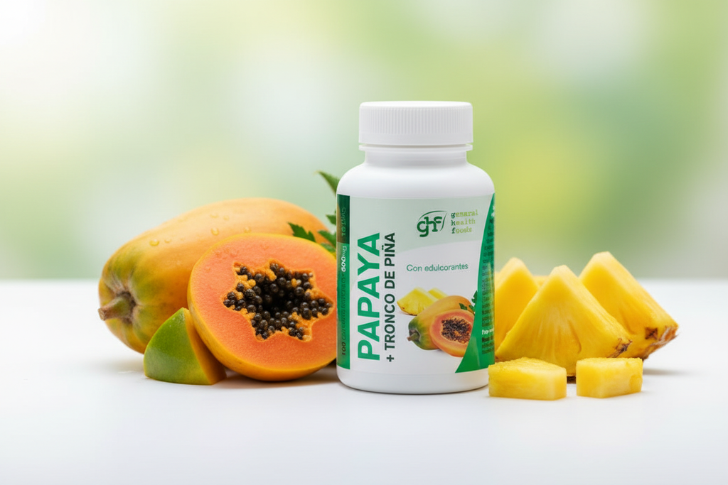 Papaya y Piña GHF con frutas tropicales