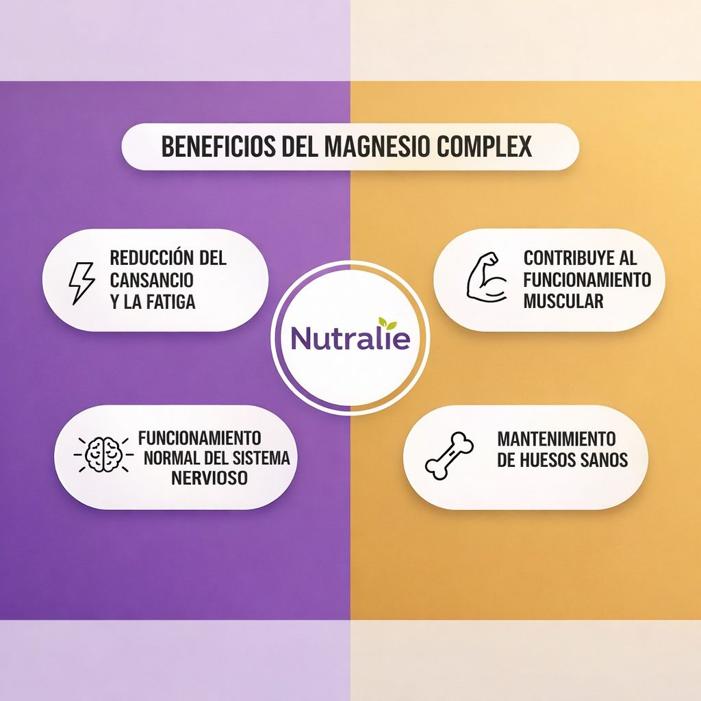 Magnesio Complex Bisglicinato + Citrato – 120 Cápsulas – Alta Absorción – Energía, Músculos, Estrés y Sueño Nutralie
