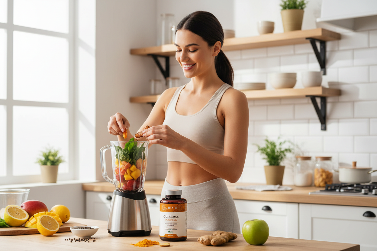 Estilo de vida - Persona saludable con Cúrcuma Complex